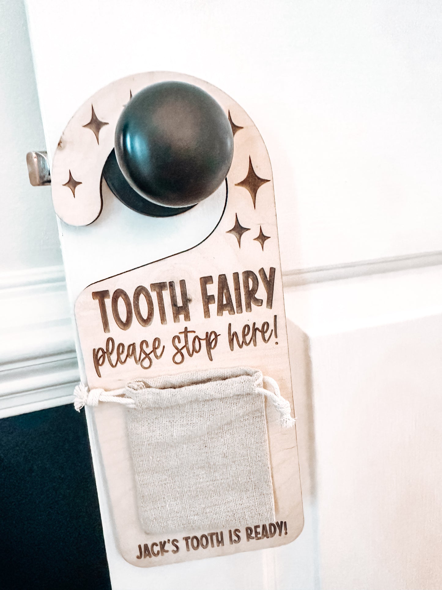 Custom Tooth Fairy Pick Up Door Hanger