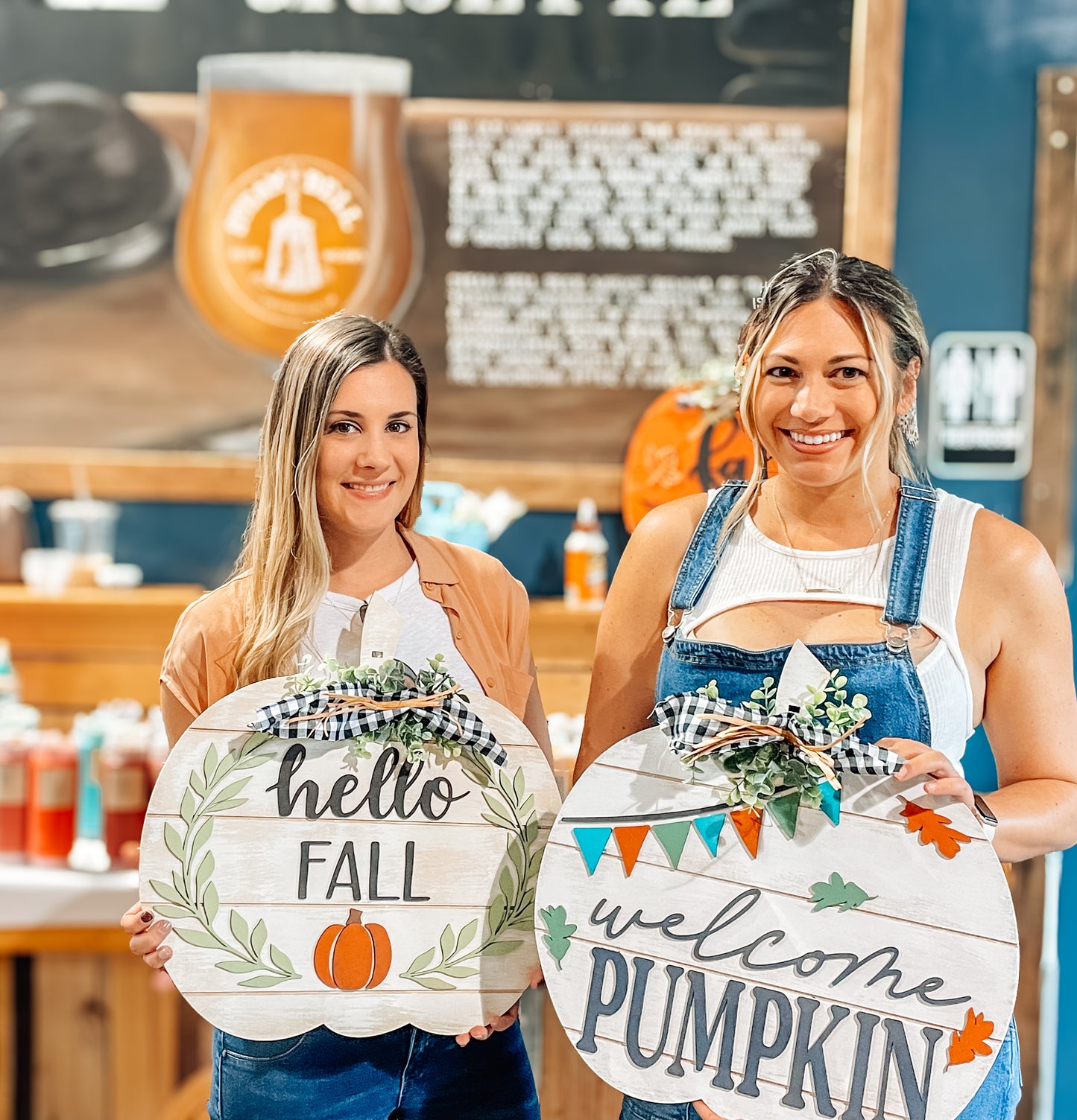 Trapezium Brewing - Shiplap Pumpkin OR 18" Door Hanger - 9/7 - 3pm