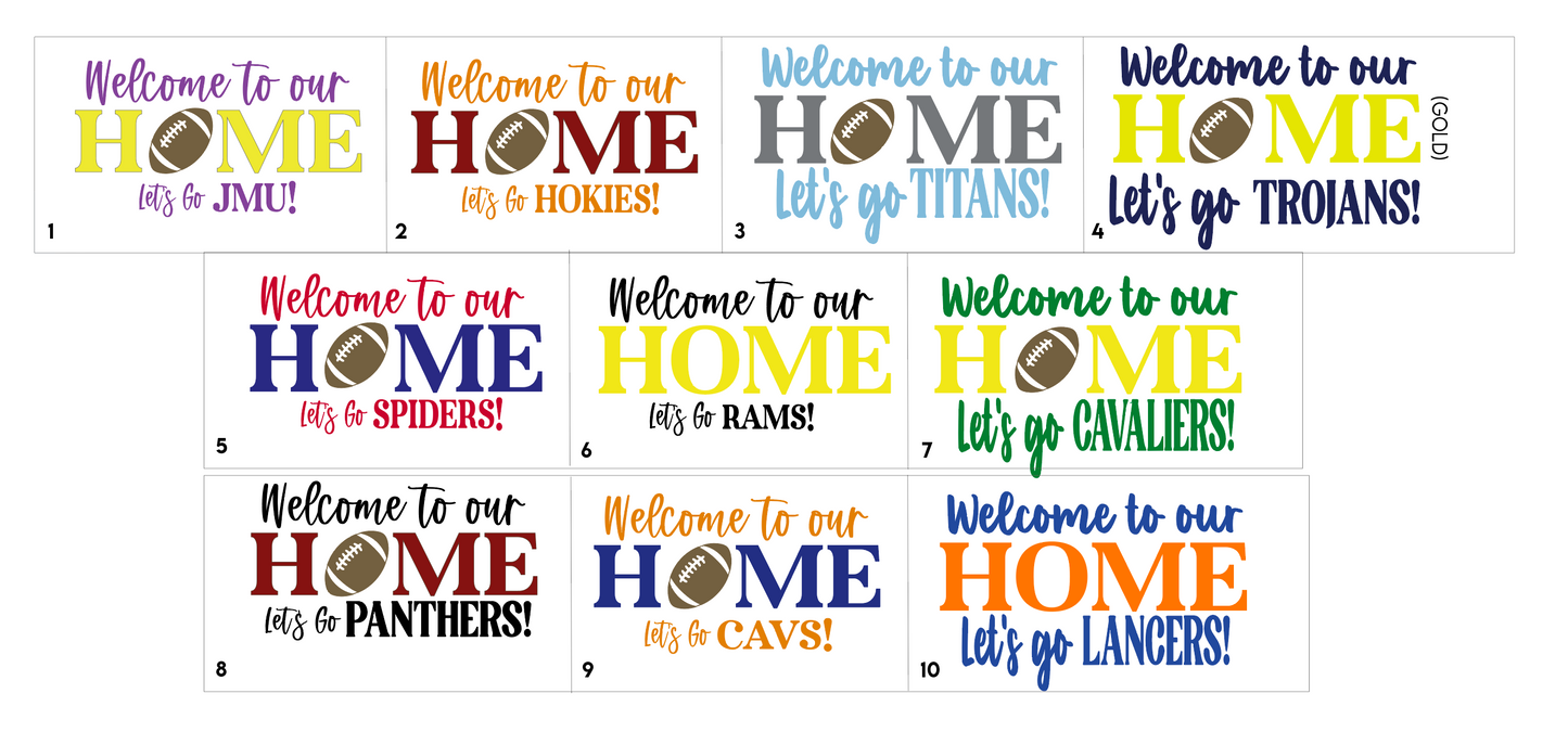 School Spirit Door Hanger – Choose Your School!