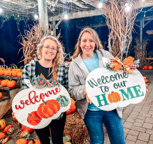 Hidden Wit Brewing Company - Shiplap Pumpkin OR 18" Door Hanger - 10/12 - 3pm