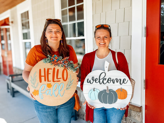 Shiplap Pumpkin OR 18" Door Hanger KIT