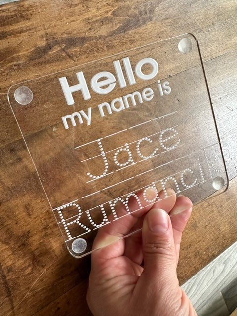 Acrylic Name Tracing Board